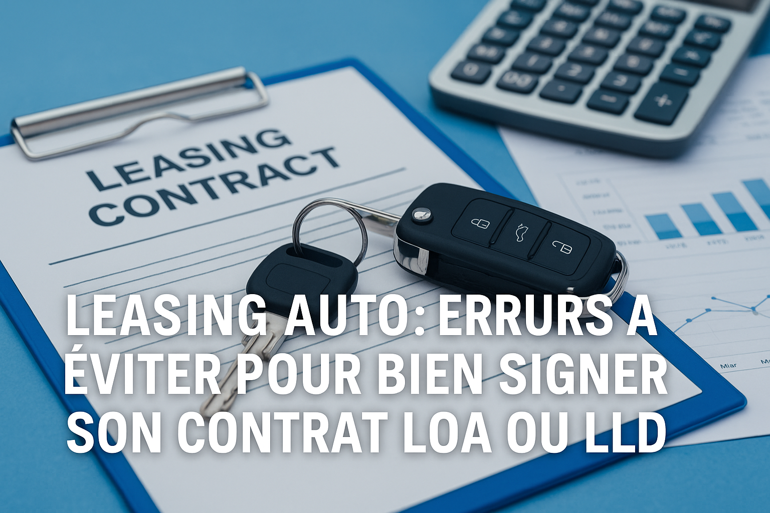 Contrat de leasing automobile avec clés et documents