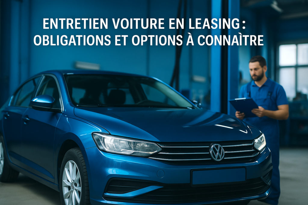 Un garagiste effectuant l'entretien d'une voiture en leasing