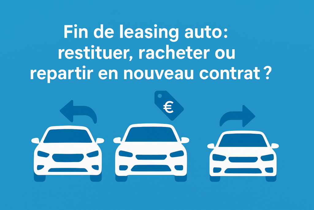 Clé de voiture devant une voiture de leasing en fin de contrat