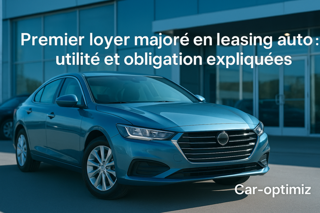 Illustration sur le premier loyer majoré dans un contrat de leasing automobile
