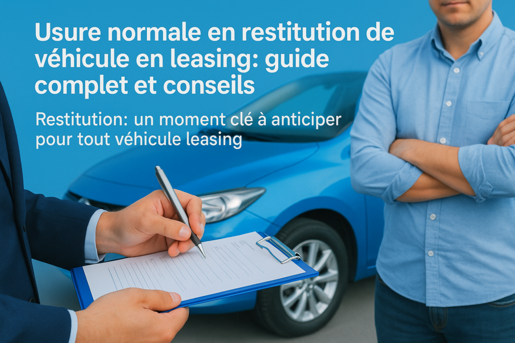 Véhicule en restitution après contrat de leasing respectant l'usure normale