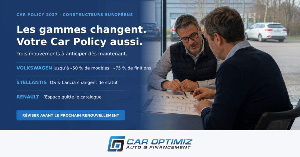 Constructeurs européens et filiales : ce qui change pour votre Car Policy 2027