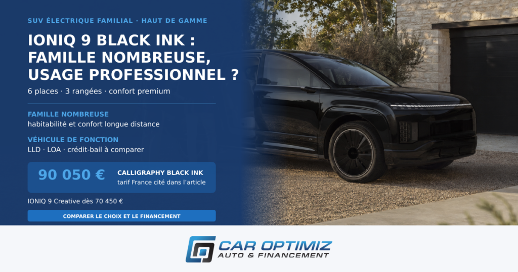 SUV électrique haut de gamme pour famille nombreuse : le cas du Hyundai Ioniq 9 Calligraphy Black Ink
