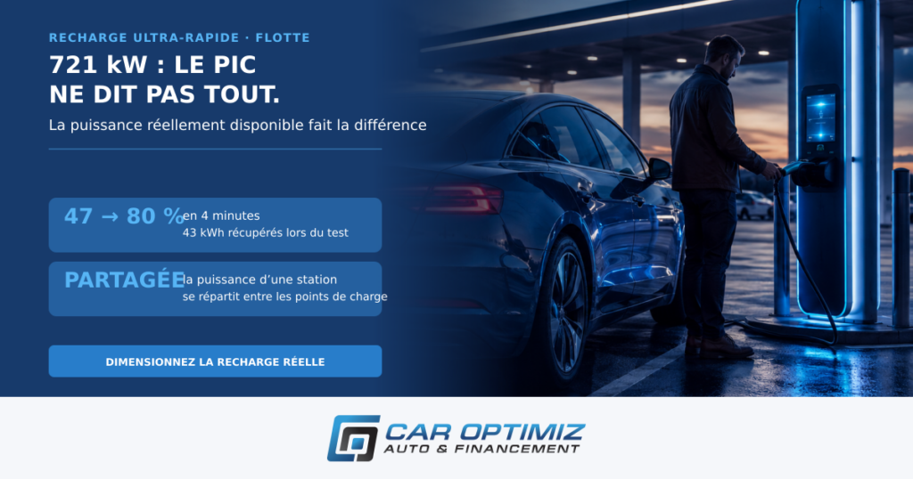 Puissance de recharge borne véhicule électrique flotte entreprise Car Optimiz