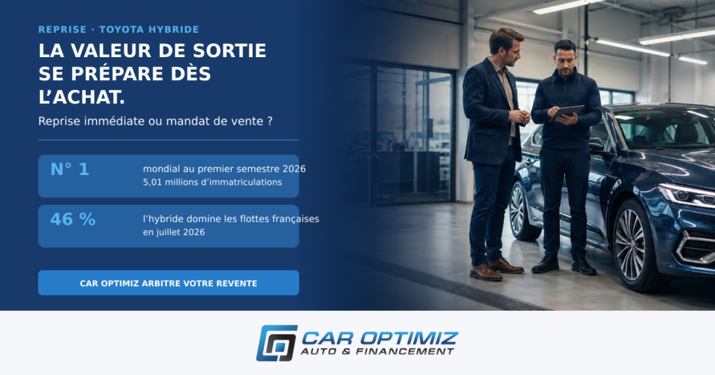 Reprise et revente Toyota hybride véhicule d’entreprise Car Optimiz