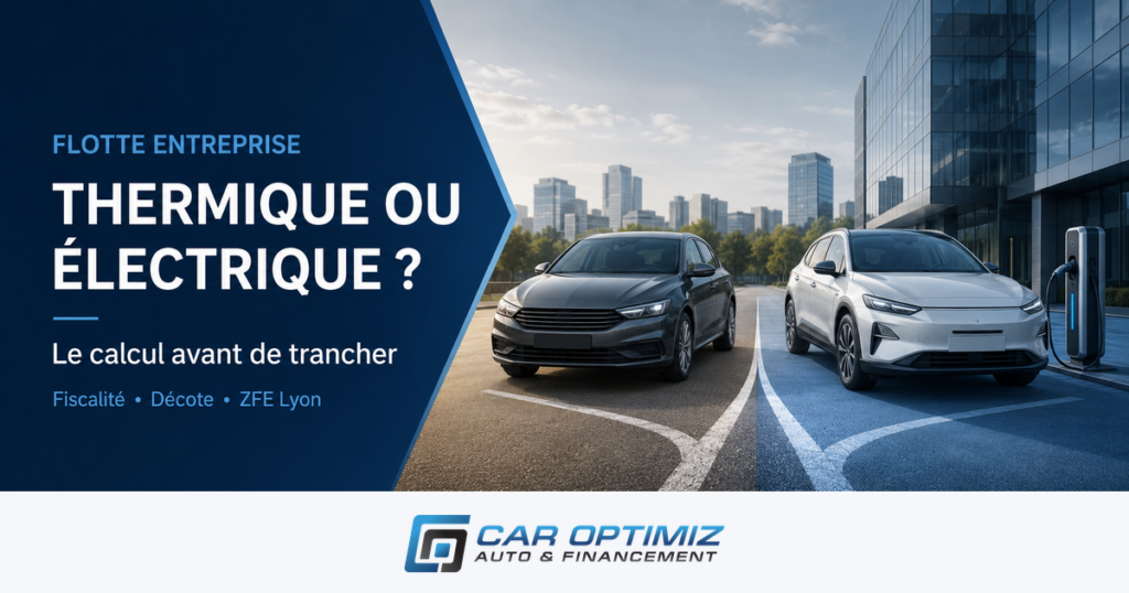 Thermique ou électrique flotte entreprise 2026 comparatif Car Optimiz