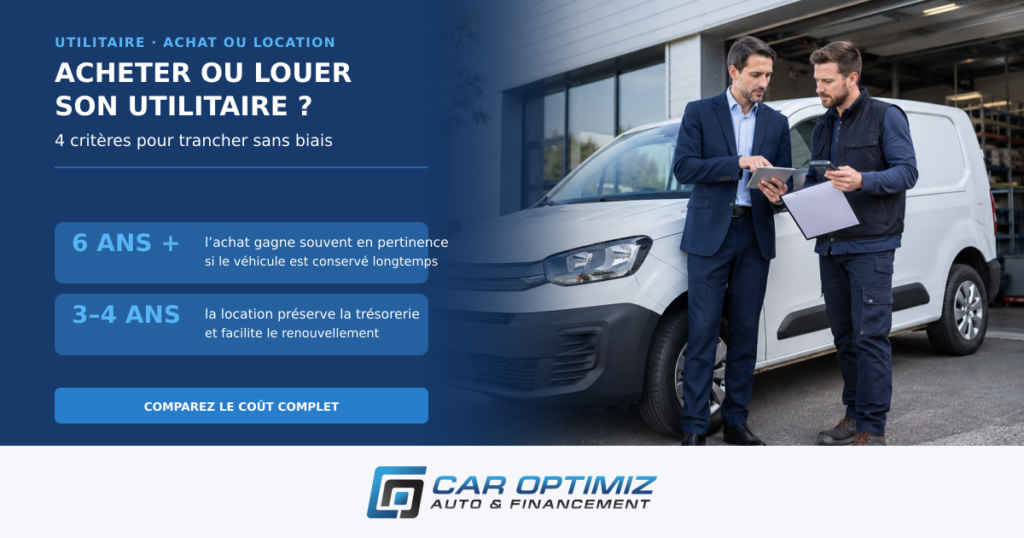 Acheter ou louer un utilitaire d’entreprise critères 2026 Car Optimiz