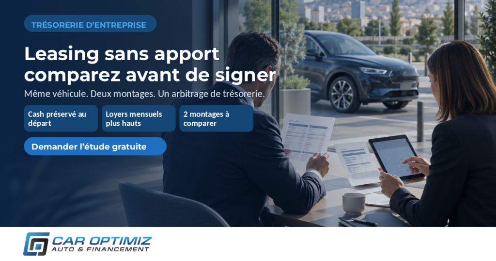 Leasing sans apport : préserver la trésorerie de votre entreprise — Car Optimiz