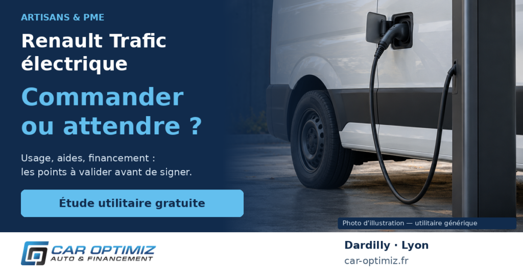 Renault Trafic électrique 2026 : aides, livraison et financement pour les artisans et PME de la métropole lyonnaise — Car Optimiz